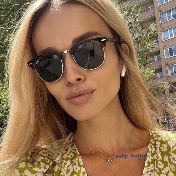 RayBan (Store Display) Clubmaster Tortoise RB3016 Green Lenses - Picture 15 of 17